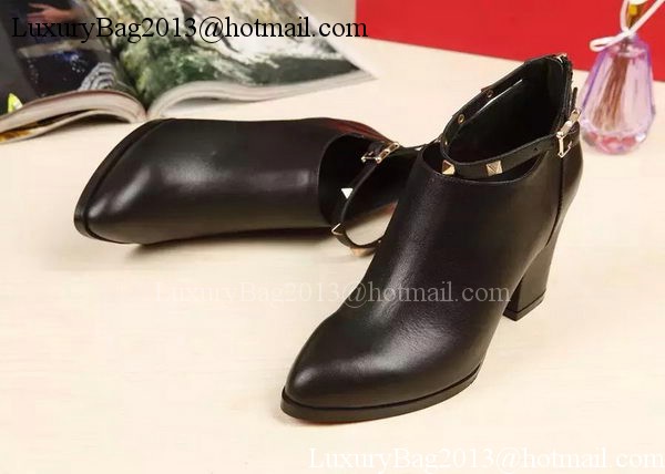 Valentino Ankle Boot Leather VT647 Black