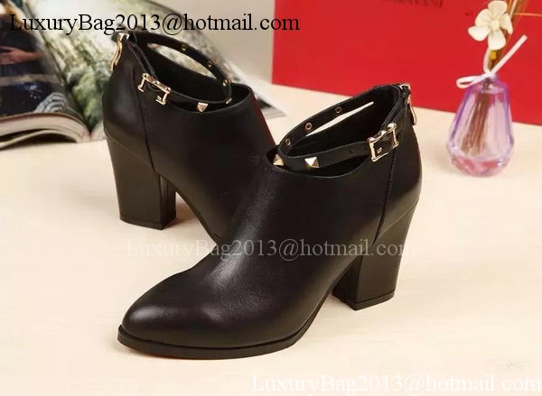 Valentino Ankle Boot Leather VT647 Black