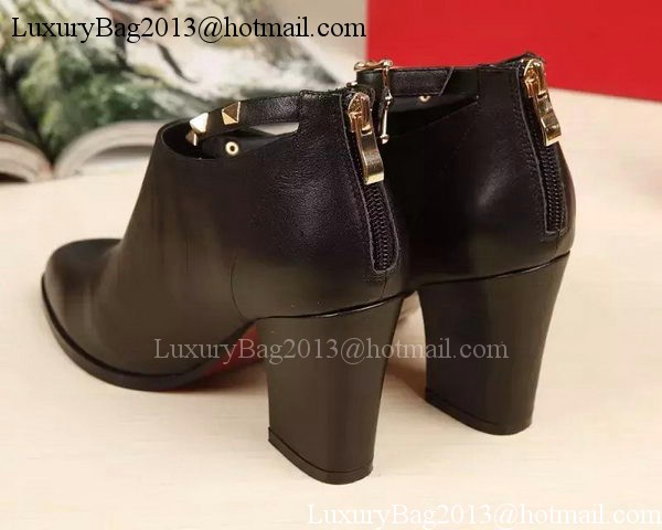 Valentino Ankle Boot Leather VT647 Black