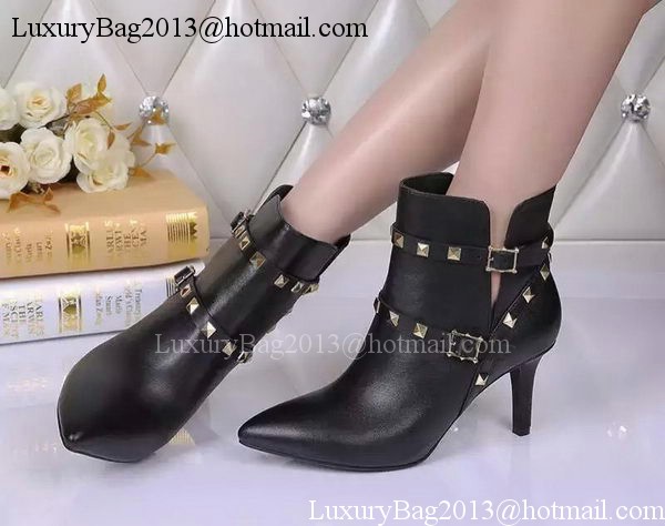 Valentino Ankle Boot Leather VT682 Black