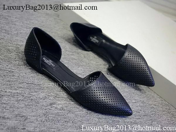 Valentino Leather Flat VT572 Black