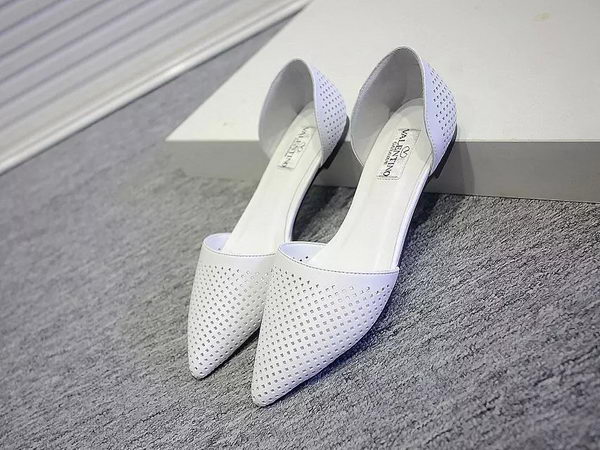 Valentino Leather Flat VT573 White