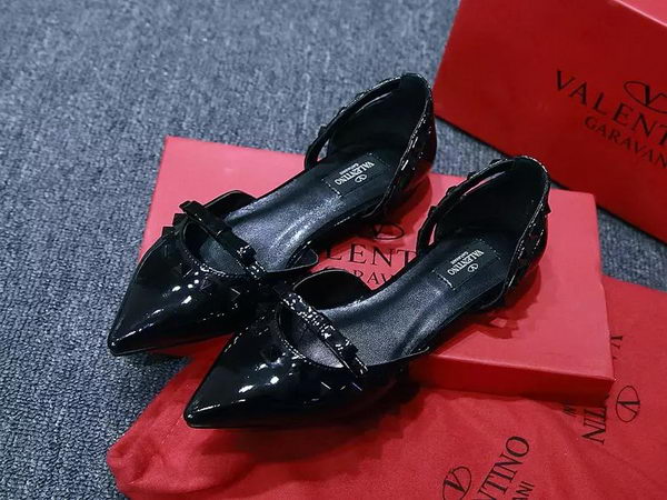 Valentino Leather Flat VT575 Black