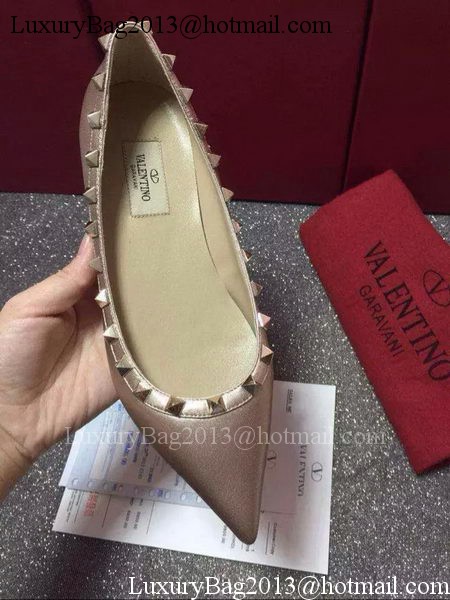 Valentino Leather Flat VT579 Gold