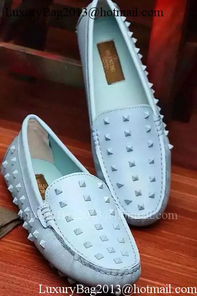 Valentino Leather Flat VT604 Light Blue