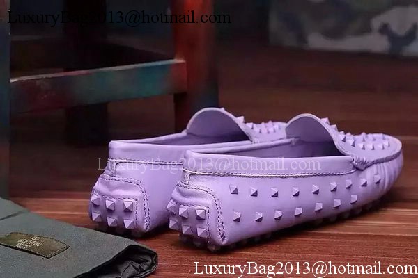 Valentino Leather Flat VT606 Purple