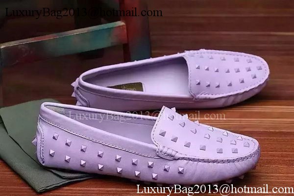 Valentino Leather Flat VT606 Purple