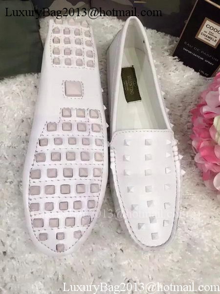 Valentino Leather Flat VT607 White