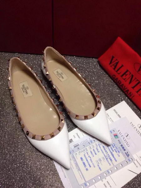 Valentino Leather Flat VT666 White