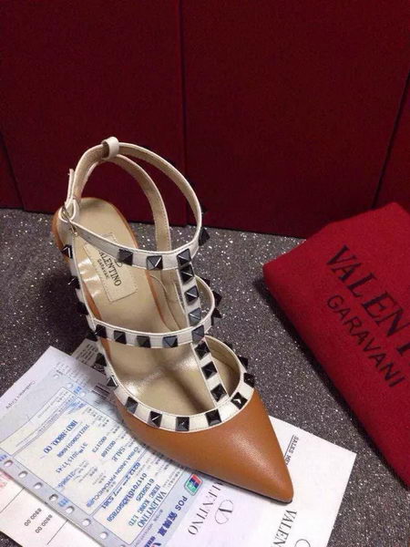 Valentino Leather Pump VT651 Brown