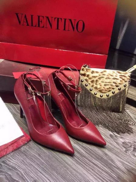 Valentino Leather Pump VT697 Red