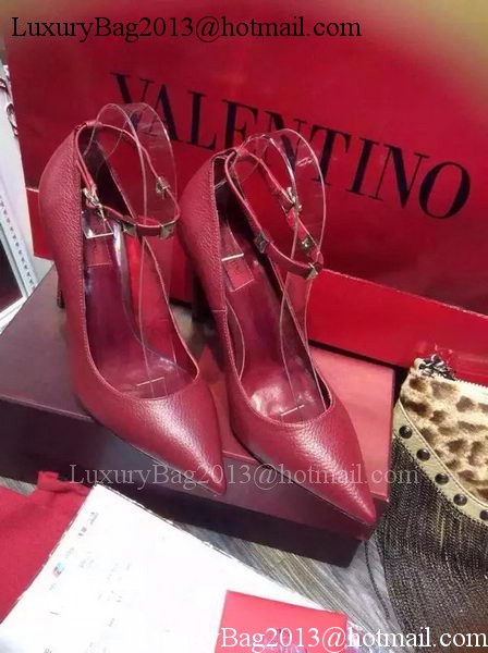 Valentino Leather Pump VT697 Red