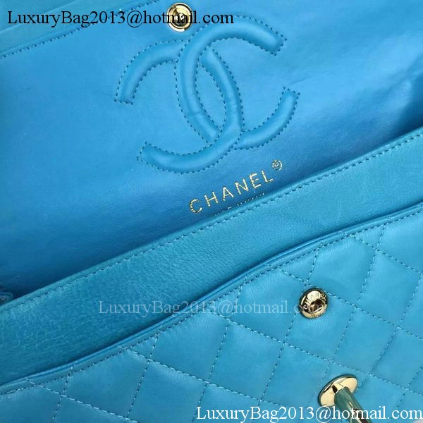 Chanel 2.55 Series Flap Bag Lambskin Leather A5024 Blue
