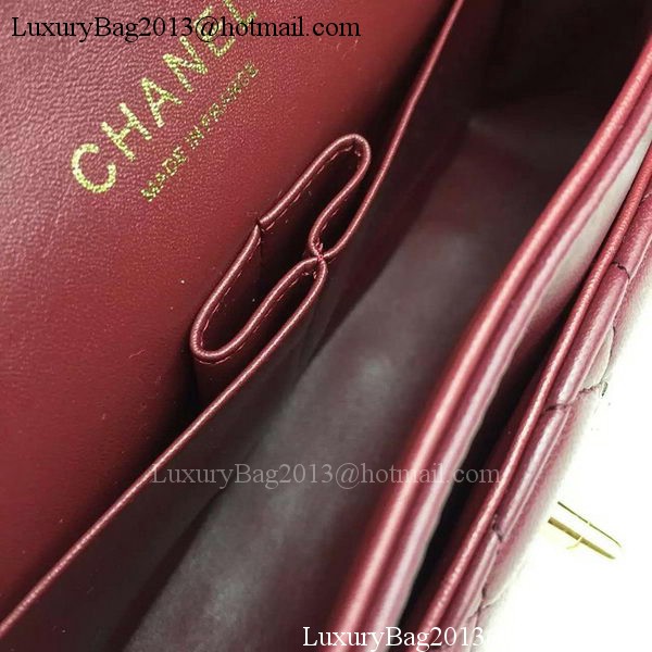 Chanel 2.55 Series Flap Bag Lambskin Leather A5024 Burgundy