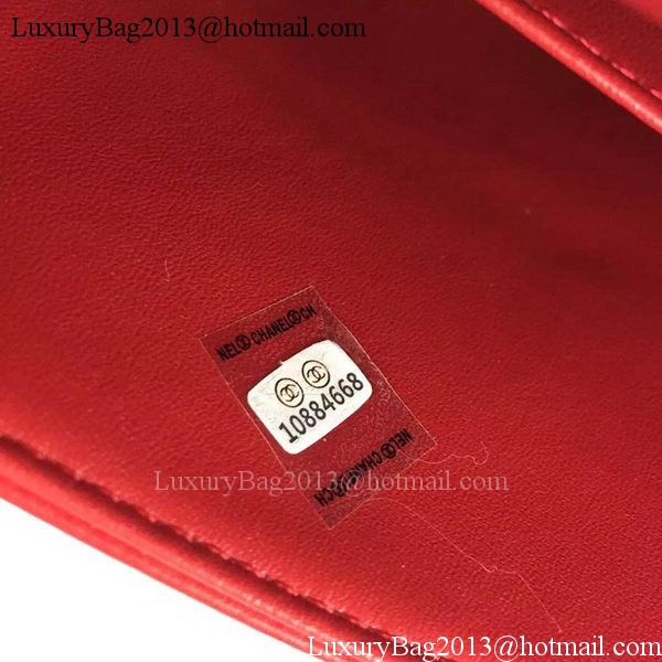 Chanel 2.55 Series Flap Bag Lambskin Leather A5024 Red