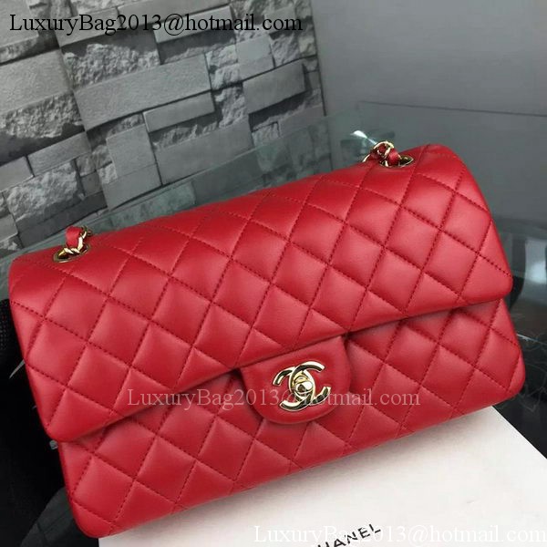 Chanel 2.55 Series Flap Bag Lambskin Leather A5024 Red