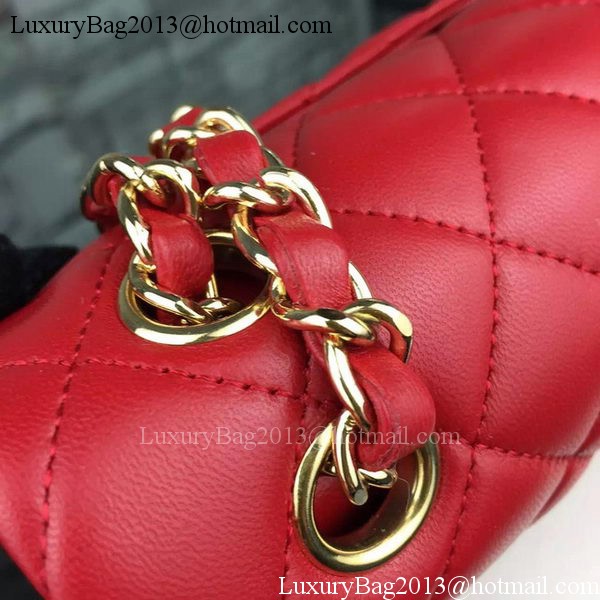 Chanel 2.55 Series Flap Bag Lambskin Leather A5024 Red