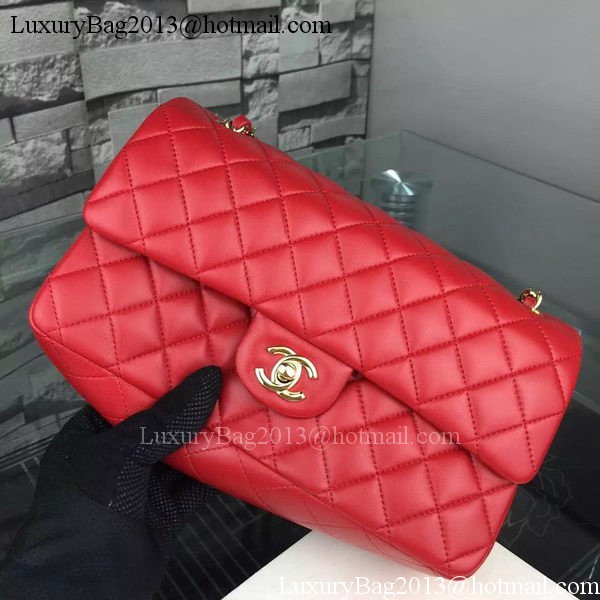 Chanel 2.55 Series Flap Bag Lambskin Leather A5024 Red