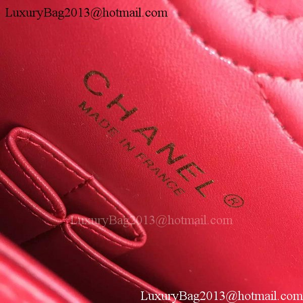 Chanel 2.55 Series Flap Bag Lambskin Leather A5024 Red