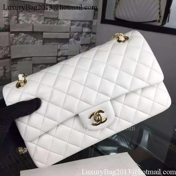 Chanel 2.55 Series Flap Bag Lambskin Leather A5024 White