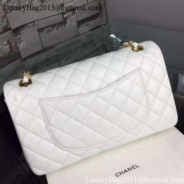 Chanel 2.55 Series Flap Bag Lambskin Leather A5024 White