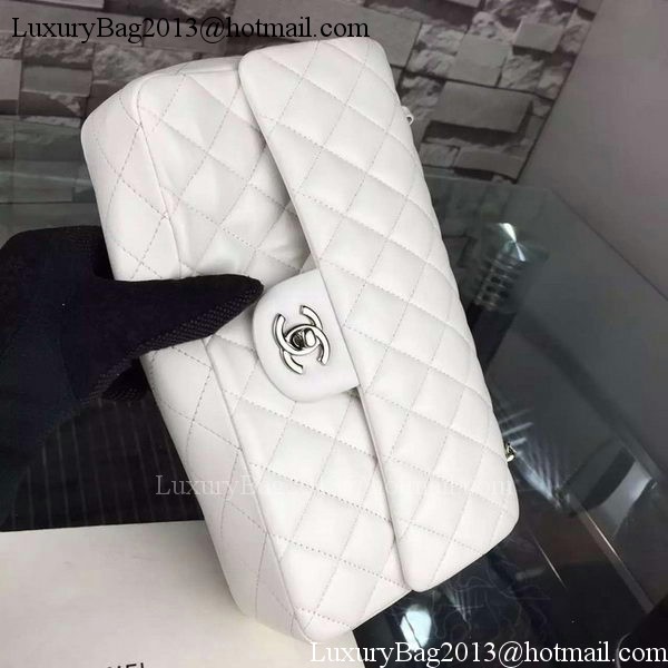 Chanel 2.55 Series Flap Bag Lambskin Leather A5024 White