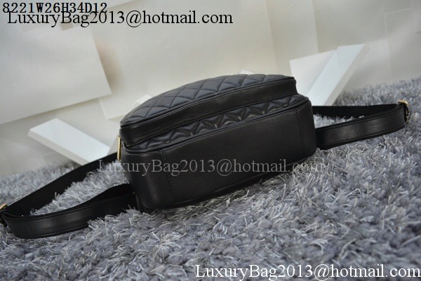 Chanel Sheepskin Leather Backpack A8221 Black