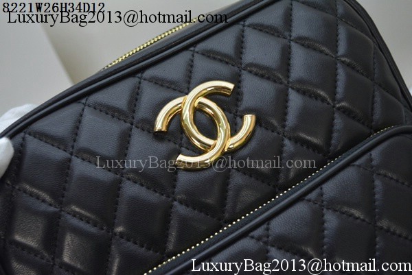 Chanel Sheepskin Leather Backpack A8221 Black