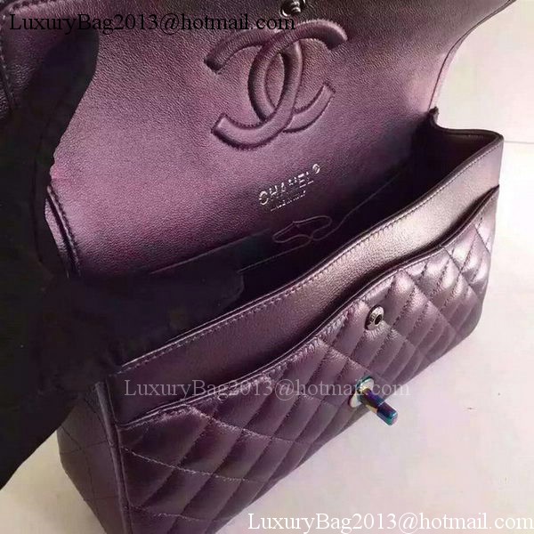 Chanel 2.55 Series Flap Bag Original Deer Leather A1112 Purple