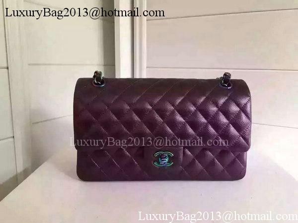 Chanel 2.55 Series Flap Bag Original Deer Leather A1112 Purple