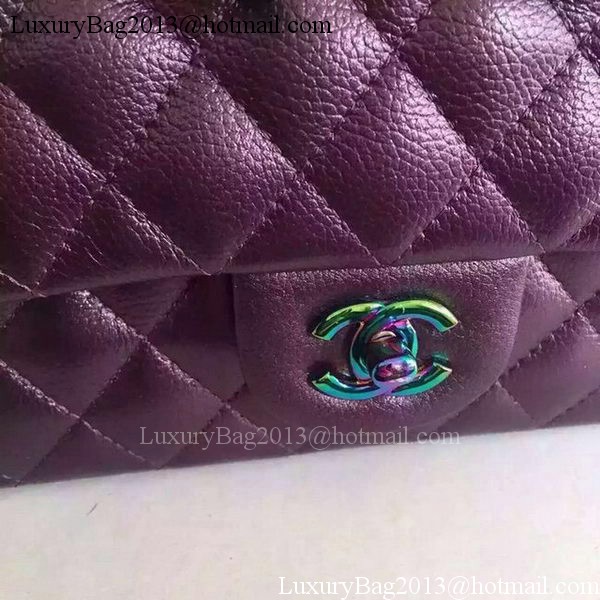 Chanel 2.55 Series Flap Bag Original Deer Leather A1112 Purple