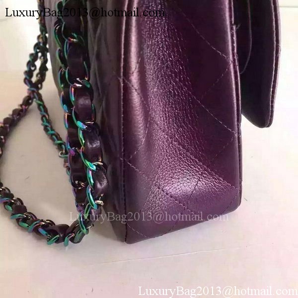 Chanel 2.55 Series Flap Bag Original Deer Leather A1112 Purple