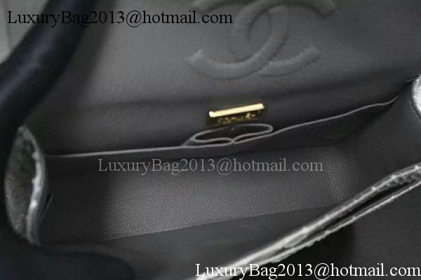 Chanel 2.55 Series Flap Bags Grey&White Original Python Leather A1112SA Gold