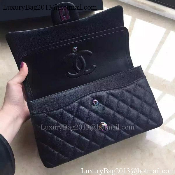 Chanel 2.55 Series Double Flap Bag Original Lambskin Leather A1112 Black