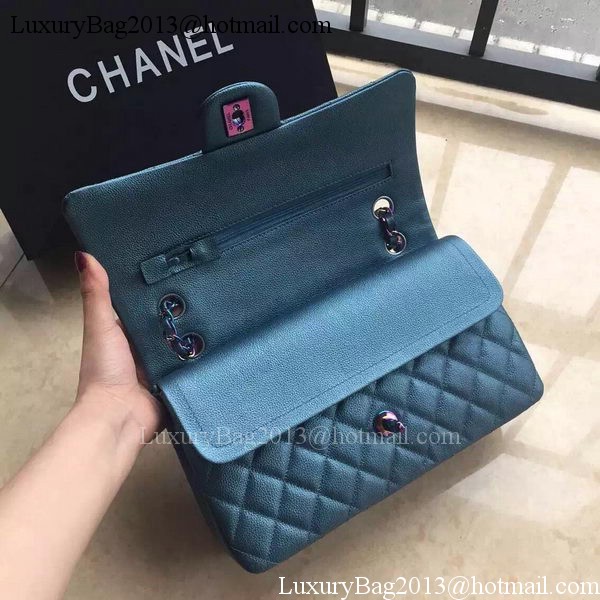 Chanel 2.55 Series Double Flap Bag Original Lambskin Leather A1112 Blue