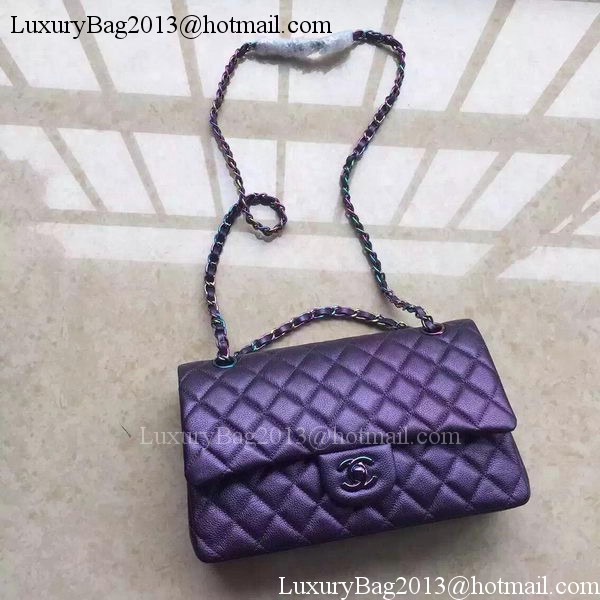 Chanel 2.55 Series Double Flap Bag Original Lambskin Leather A1112 Violet