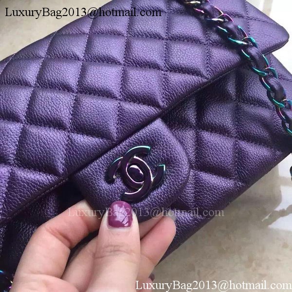 Chanel 2.55 Series Double Flap Bag Original Lambskin Leather A1112 Violet