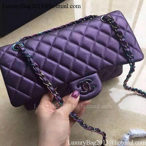 Chanel 2.55 Series Double Flap Bag Original Lambskin Leather A1112 Violet