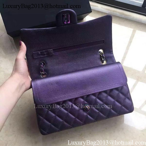 Chanel 2.55 Series Double Flap Bag Original Lambskin Leather A1112 Violet