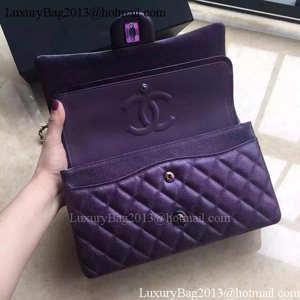 Chanel 2.55 Series Double Flap Bag Original Lambskin Leather A1112 Violet