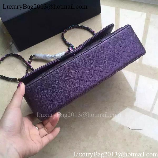 Chanel 2.55 Series Double Flap Bag Original Lambskin Leather A1112 Violet