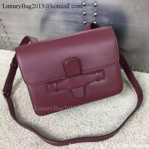 CELINE Symmetrical Bag in Original Leather C77423 Burgundy