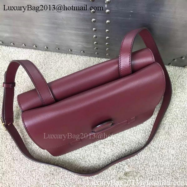CELINE Symmetrical Bag in Original Leather C77423 Burgundy