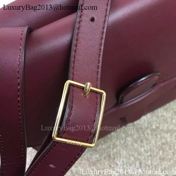 CELINE Symmetrical Bag in Original Leather C77423 Burgundy