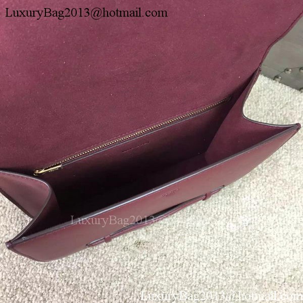 CELINE Symmetrical Bag in Original Leather C77423 Burgundy