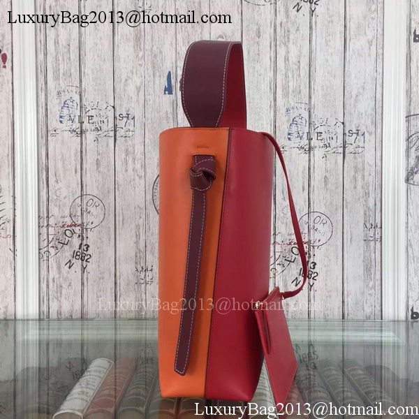 CELINE Twisted Cabas Bag C16211 Red&Orange