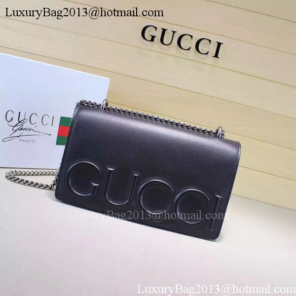 Gucci XL Calfskin Leather mini Bag 421850 Black