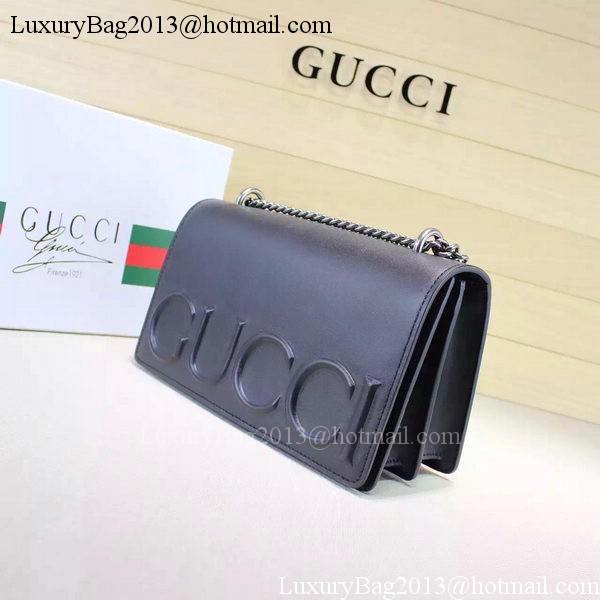 Gucci XL Calfskin Leather mini Bag 421850 Black