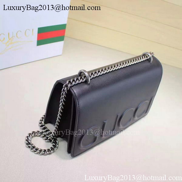 Gucci XL Calfskin Leather mini Bag 421850 Black