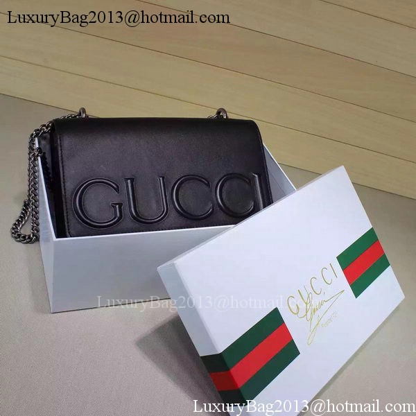 Gucci XL Calfskin Leather mini Bag 421850 Black